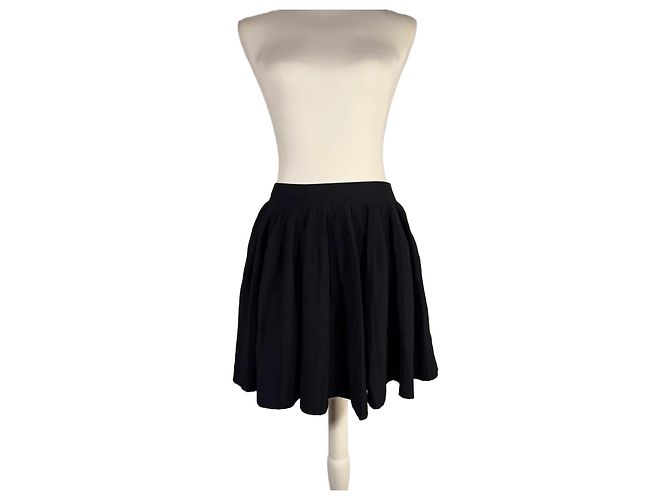 J.Crew Falda plisada negra elástica Negro