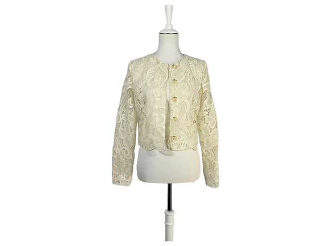 Ulla Johnson Giacca in pizzo ecru Caris Crudo