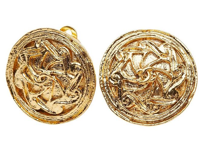 Chanel Metall Clip Ohrringe