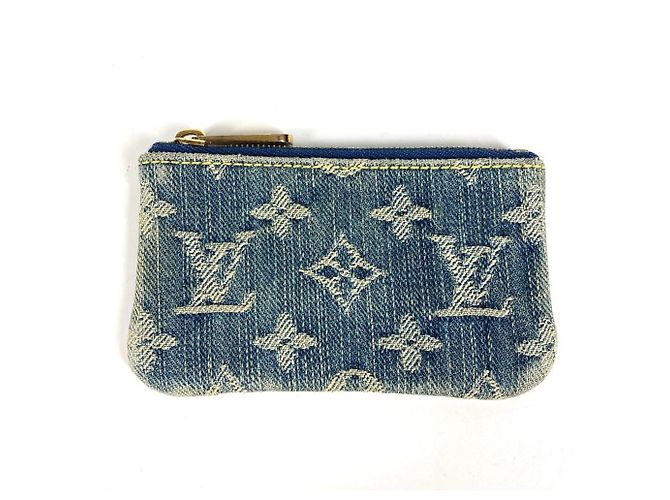 Monedero de denim Monogram Louis Vuitton Azul
