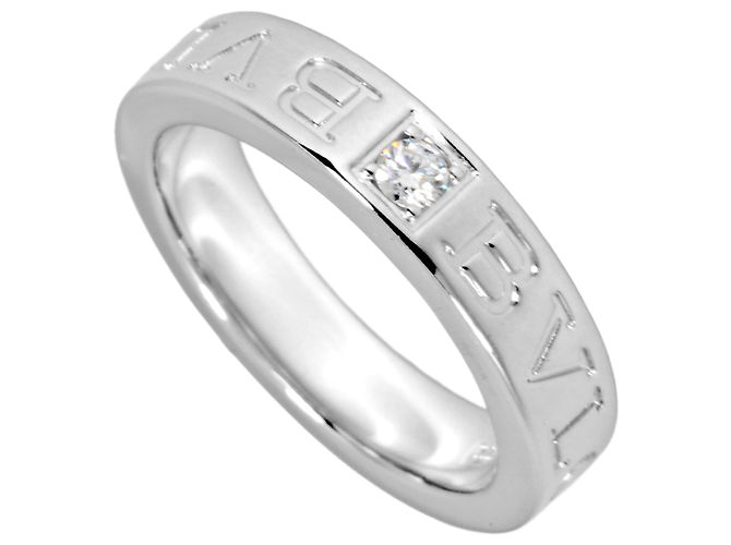 Bulgari Bague Double Logo Bvlgari avec Diamant