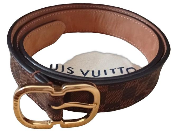 Louis Vuitton Gürtel Braun Leder