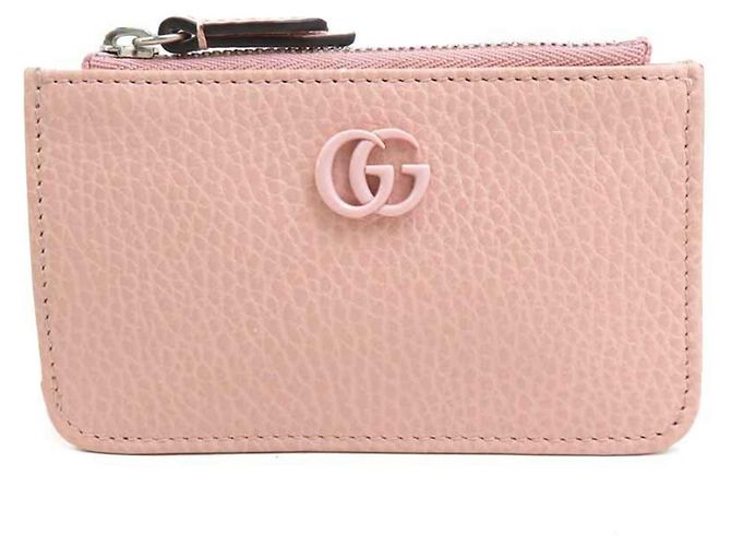 Monedero de cuero rosa Gucci