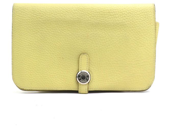 Hermès Dogon Duo Togo Yellow Chick Long Wallet