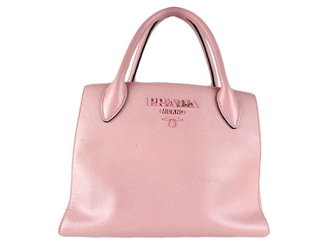 Borsa in pelle rosa Prada