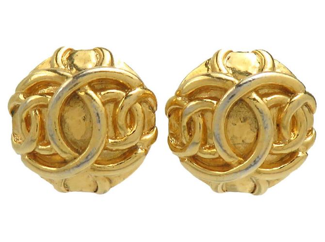 Orecchini in metallo dorato Coco Mark di CHANEL per donne D'oro