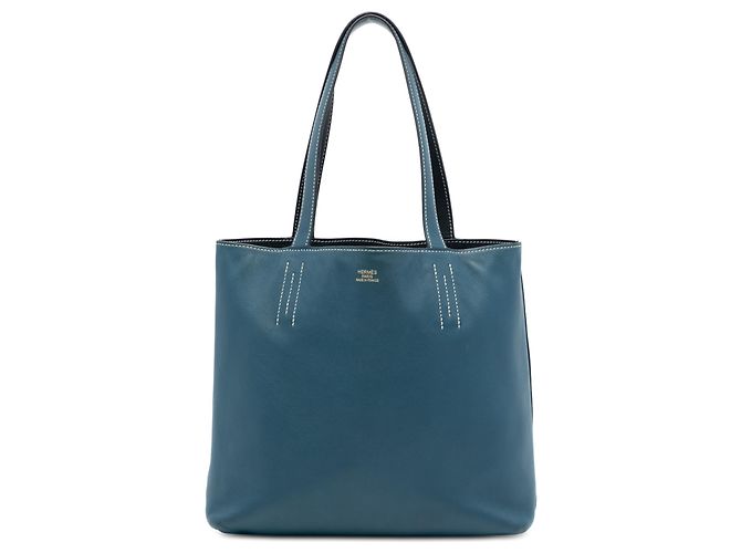 Hermès Blue Clemence Double Sens 28 Navy blue