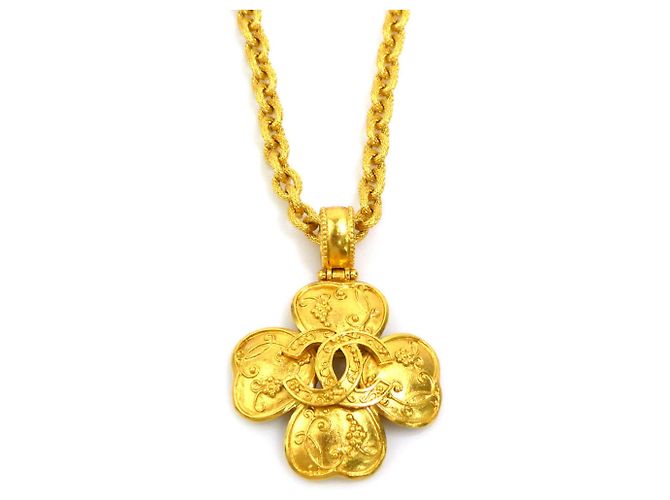 Collana in metallo dorato Chanel Coco Mark D'oro