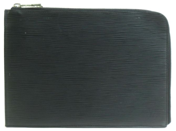 Clutch in pelle Epi Louis Vuitton Nero