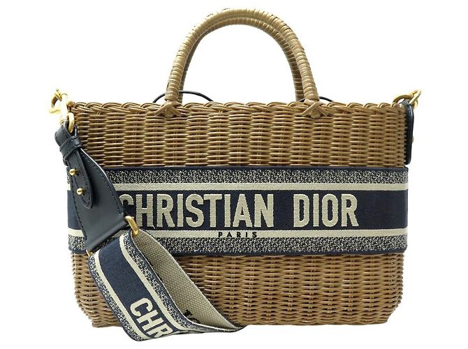 NUOVO BORSO DIOR WICKER MM M7601CMV0 OSIER CON TRACOLLA