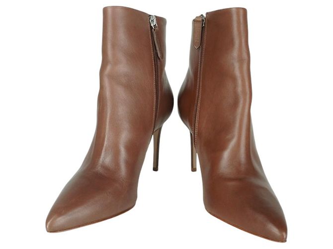 Botas de tornozelo de couro marrom SCHUTZ