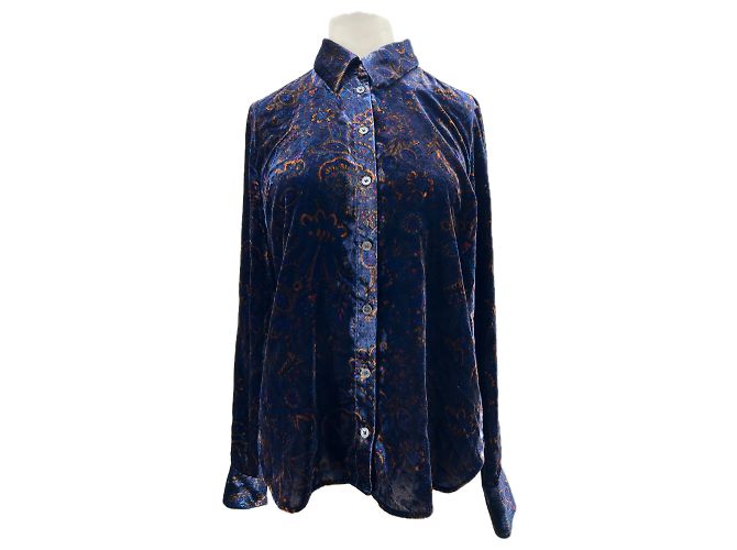 Johnnie Boden Camicia in velluto blu