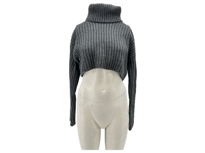 Autre Marque RECOVER MOMENT Grauer Cropped Pullover