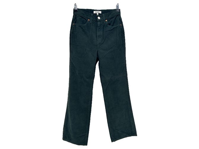 Re/Done Grüne Samthose