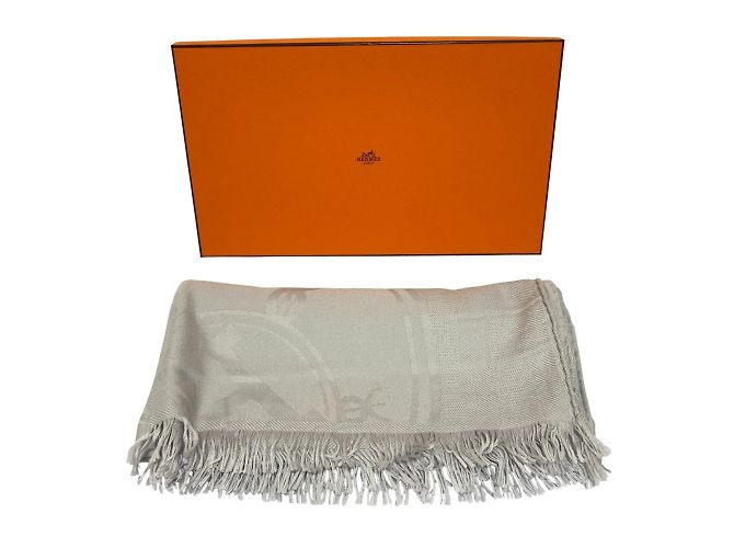 Xale de cashmere e seda New Libris da Hermès Marrom