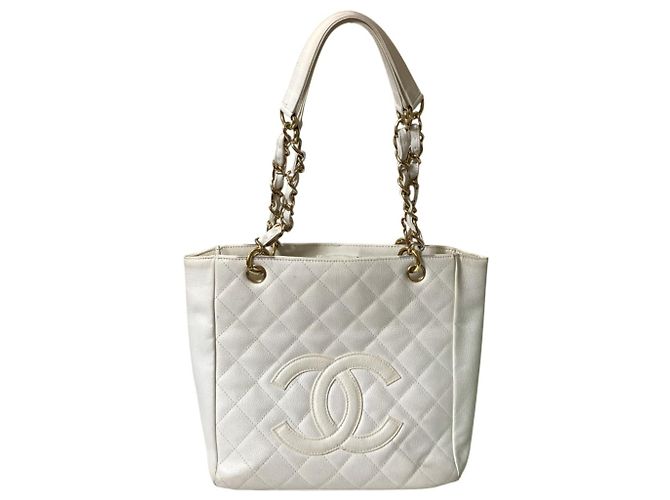 Bolso de Hombro Chanel Coco Mark Matelassé Blanco