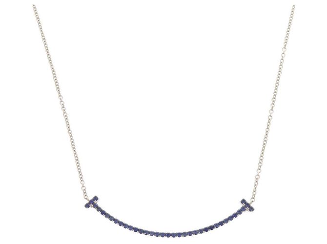 Tiffany & Co Collana Tiffany T Smile Blu D'oro