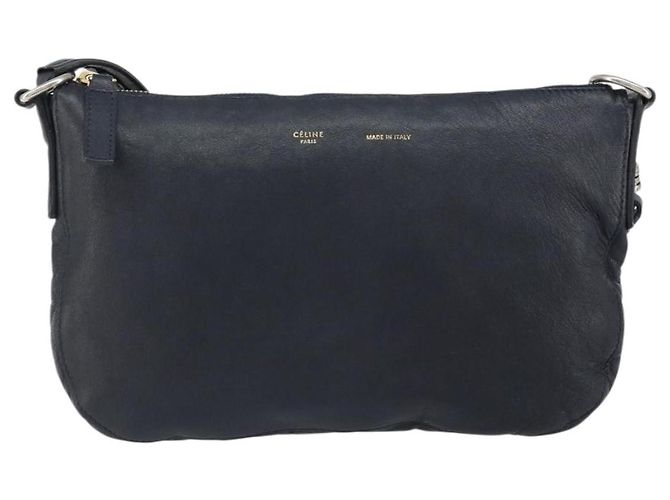 Céline Celine Pelle Vintage Blu navy