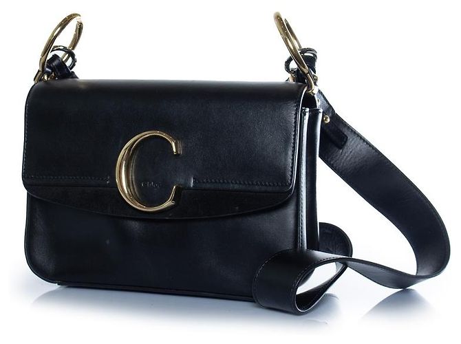 Chloé, borsa in pelle C nera Nero