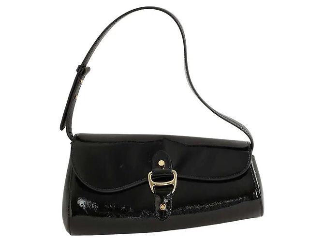 Ralph Lauren Borsa a spalla in pelle nera Nero