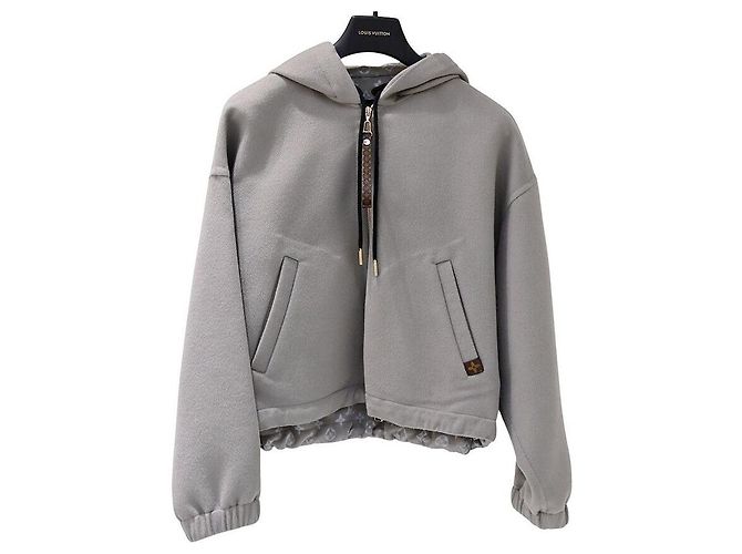 Louis Vuitton Giacca con cappuccio e zip Marrone
