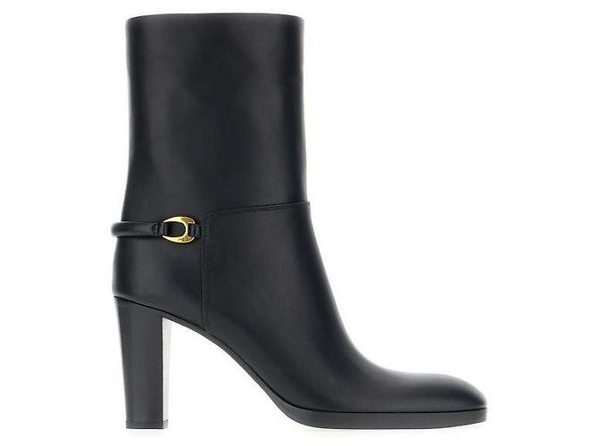 Saint Laurent Smooth Leather Ankle Boot