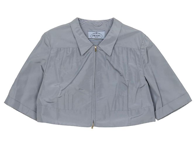 Prada Pleated Jacket Size Blue