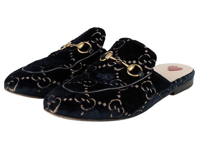 Gucci Prinstown Horsebit Mule Blue