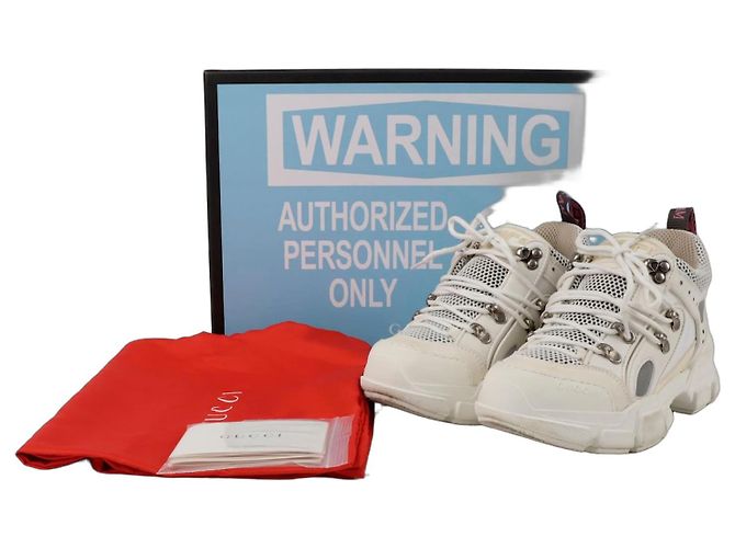 Gucci Baskets Flash Track Blanc