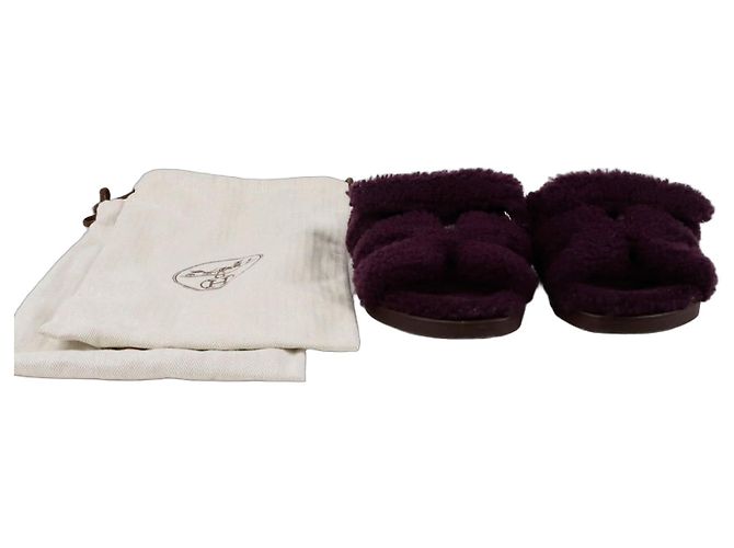 Hermès Schafsleder-Sandalen Größe Lila