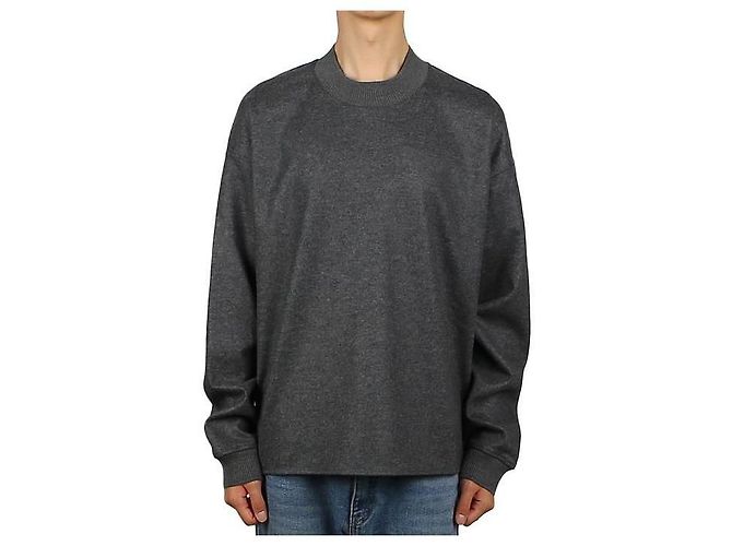 Jil Sander Wollstrickpullover mit Rundhalsausschnitt Braun 