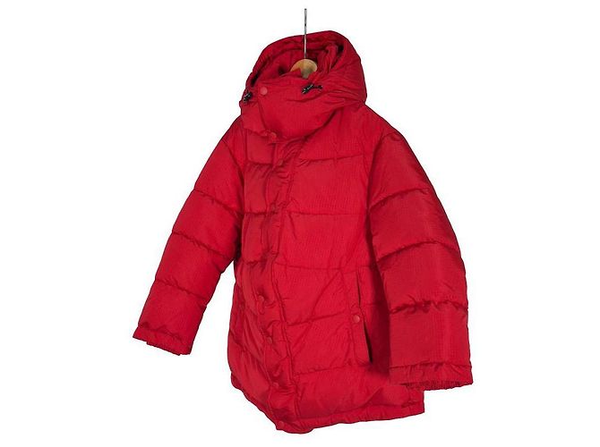 Day Balenciaga Giacca a vento con cappuccio e logo per donne - Rossa Rosso