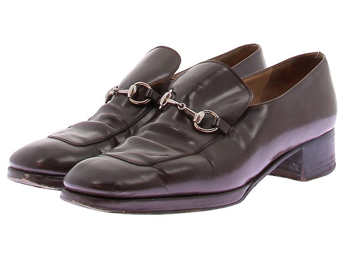 Gucci Braune Leder-Mokassins