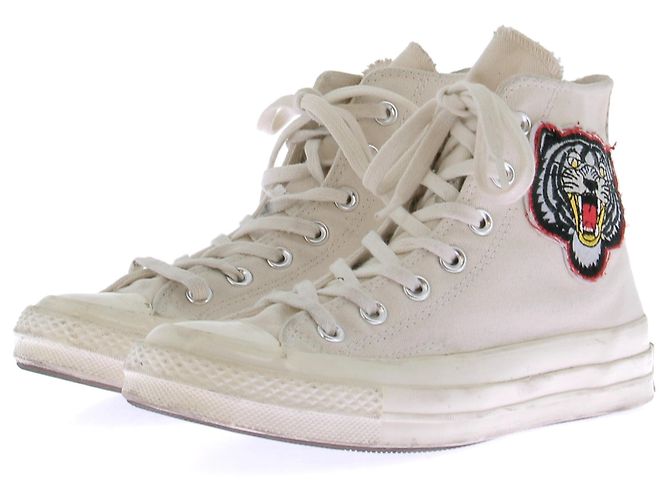 Baskets Converse Tiger blanches en toile taille 37.5
