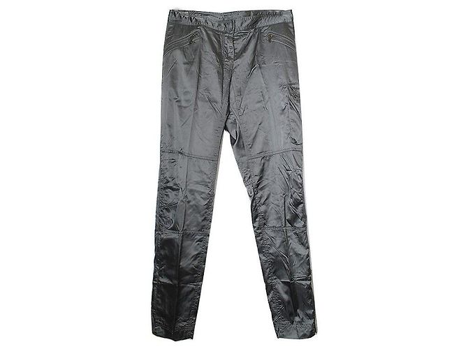 Prada Pantalones cargo de satén gris caqui Castaño