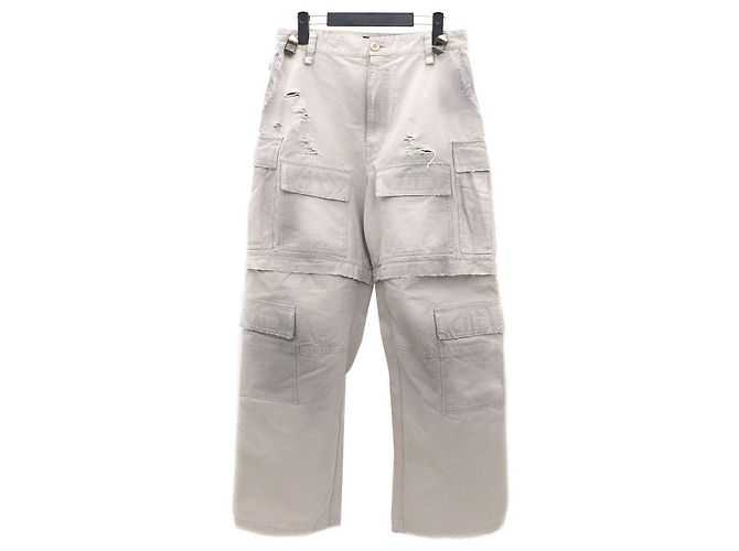 Balenciaga Garde-Robe Large Cargo Beige Pants Brown