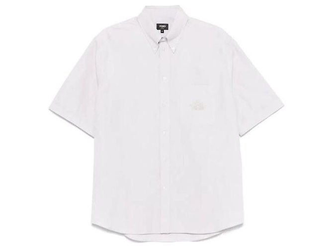 Fendi Camicia Oxford Marrone