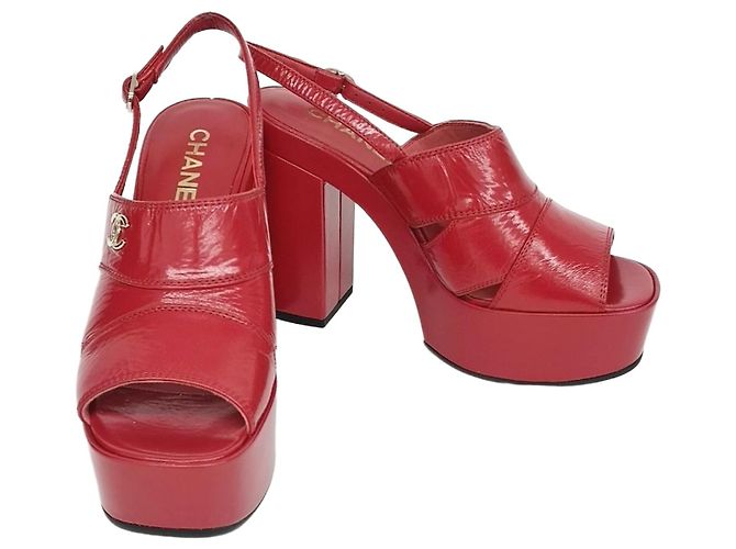 Sandali aperti Chanel Rosso
