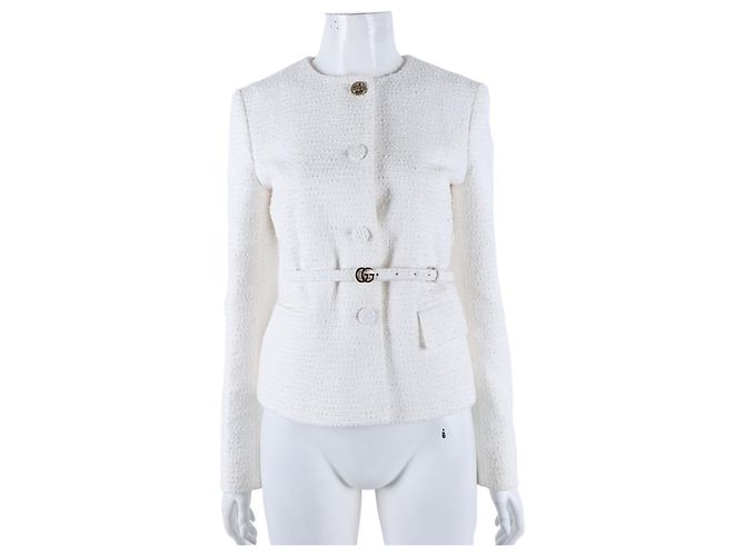 Gucci Tweed-Jacke Weiß