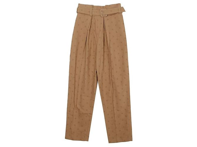 Fendi High-Rise Trouser Pants Size Brown