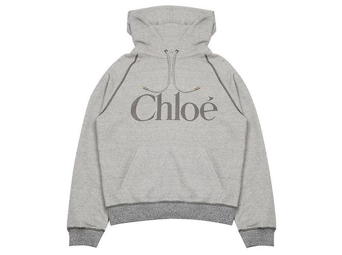 Chloé Oversized Logo Hoodie Braun