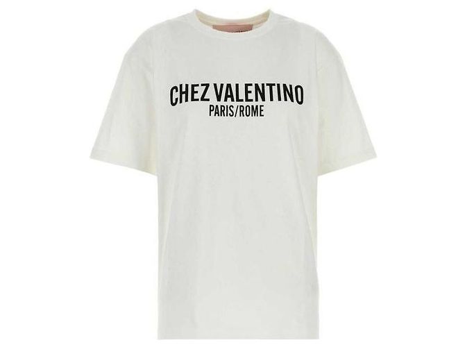 Valentino Camiseta de algodón jersey estampada Blanco