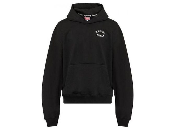 Kenzo Sudadera de algodón bordada Negro