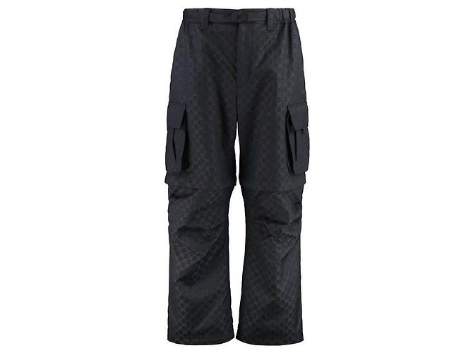 Gucci Allover GG Jacquard Cargo Pants Black