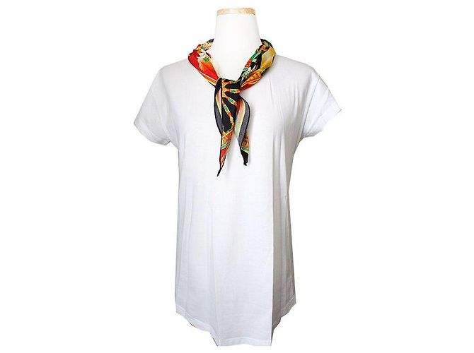 Dolce & Gabbana Camiseta com estampa de lenço de seda Branco