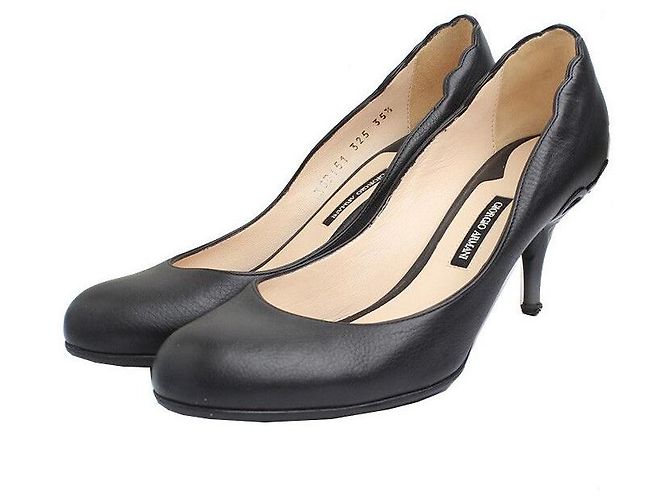 Armani Degrade Heel Black Pumps