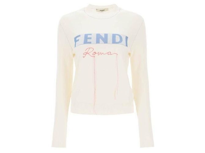 Fendi Kaschmirstrickpullover Weiß 
