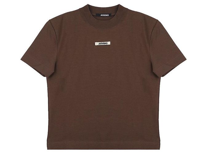 Jacquemus Grobgewebter T-Shirt Braun 