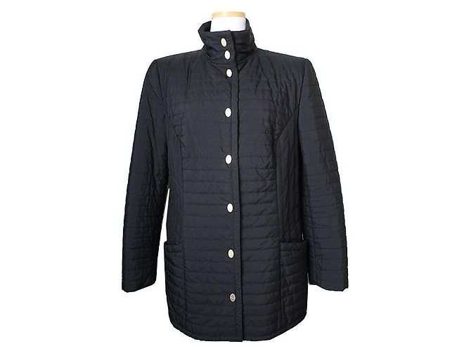Salvatore Ferragamo Jaqueta acolchoada preta Preto