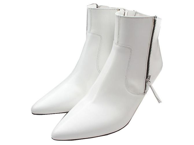Botines de cuero blanco Isabel Marant